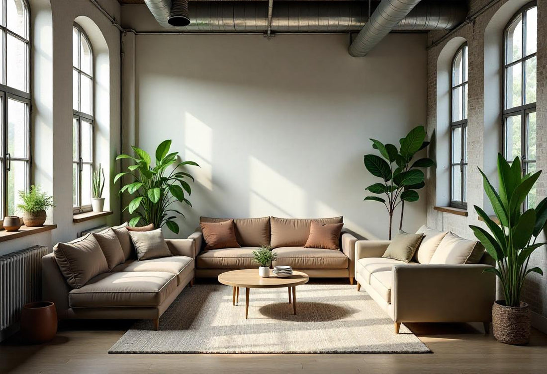 industrial style loft livingroom 