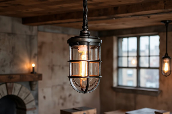 exposed flex conduit pendant light 