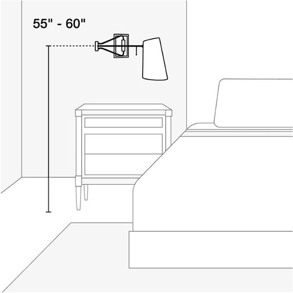 how to install a wall light next to the bed