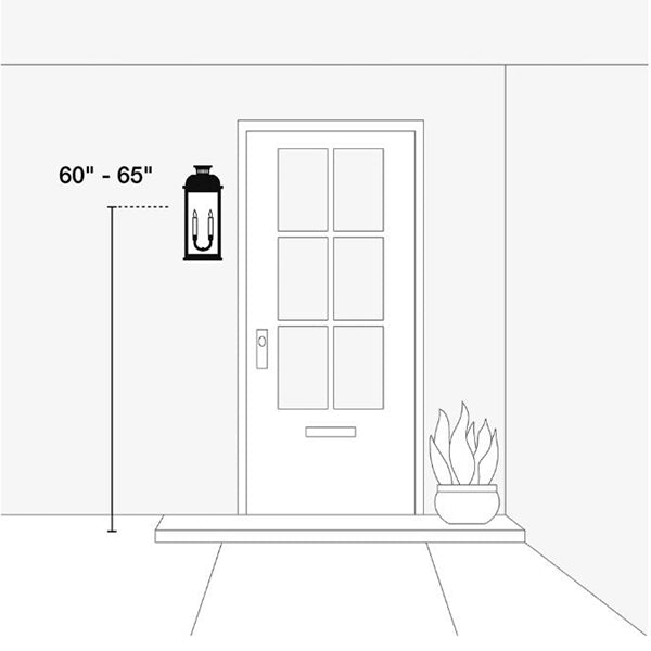 how to instal wall light next to a door 