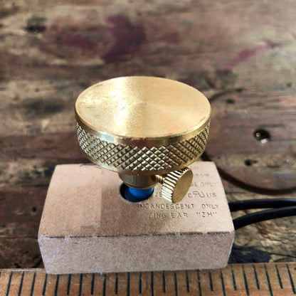 1¼" Round Knurled Dimmer Knob - Brass